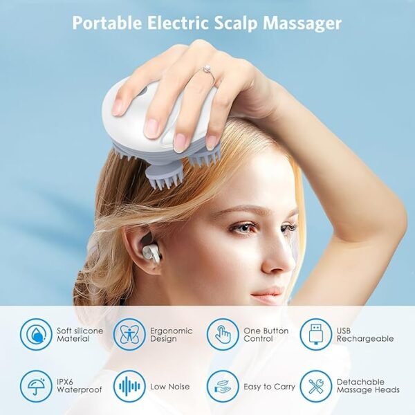 Electric Scalp Massager for Stress Relax and Pain Relief. - Image 4